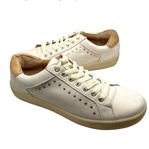 Born Sur Gold Studded Ivory Leather
Sneakers Size 8
